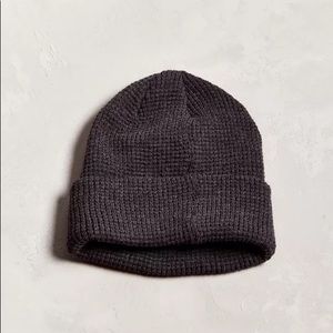 Urban Outfitters Snug Charcoal Waffle Beanie